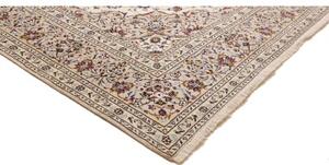 Tappeto Kashan Medaglione Floreale Avorio Blu Scuro 246x354 Cm