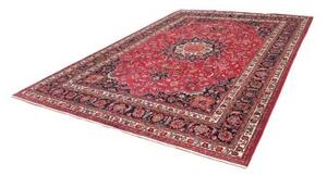 Tappeto Mashad Medaglione Floreale Rosso Blu Scuro 248x340 Cm