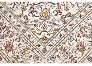 Tappeto Kashan Medaglione Floreale Avorio Multicolore 196x300 Cm