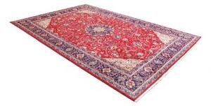 Tappeto Sarough Medaglione Floreale Rosso Blu 212x314 Cm