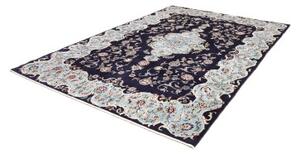 Tappeto Kashmar Medaglione Floreale Blu Scuro Celeste 216x322 Cm