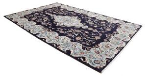 Tappeto Kashmar Medaglione Floreale Blu Scuro Celeste 216x322 Cm