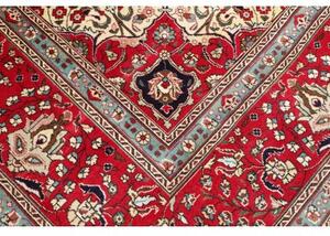 Tappeto Tabriz Medaglione Floreale Rosso Blu Scuro 304x394 Cm