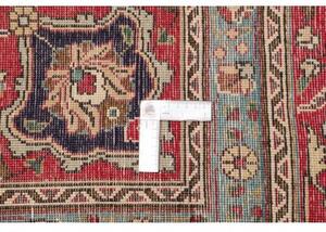 Tappeto Tabriz Medaglione Floreale Rosso Blu Scuro 304x394 Cm