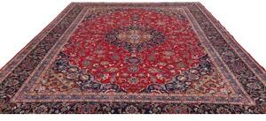 Tappeto Kashmar Medaglione Floreale Rosso Blu Scuro 295x397 Cm