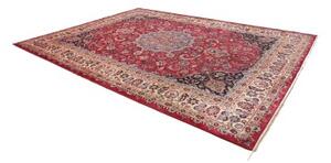 Tappeto Mashad Medaglione Floreale Rosso Blu 300x394 Cm