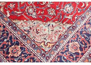 Tappeto Sarough Medaglione Floreale Rosso Blu 212x314 Cm