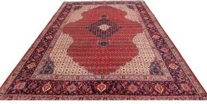 Tappeto Sarough Stilizzato Rosso Blu Scuro 214x313 Cm