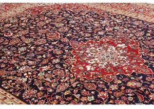Tappeto Ardakan Medaglione Floreale Rosso Blu Scuro 248x360 Cm