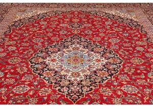 Tappeto Ardakan Medaglione Floreale Rosso Blu Scuro 295x453 Cm
