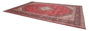 Tappeto Ardakan Medaglione Floreale Rosso Blu Scuro 295x453 Cm