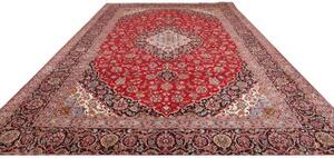 Tappeto Ardakan Medaglione Floreale Rosso Blu Scuro 295x453 Cm