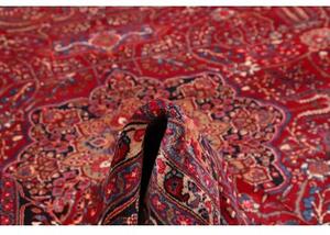 Tappeto Mashad Medaglione Floreale Rosso Blu Scuro 303x400 Cm