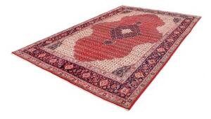 Tappeto Sarough Stilizzato Rosso Blu Scuro 214x313 Cm