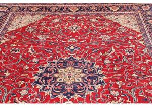 Tappeto Sarough Medaglione Floreale Rosso Blu 212x314 Cm