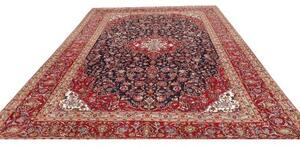 Tappeto Ardakan Medaglione Floreale Rosso Blu Scuro 248x360 Cm