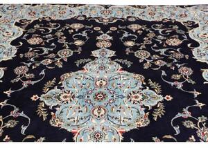 Tappeto Kashmar Medaglione Floreale Blu Scuro Celeste 216x322 Cm