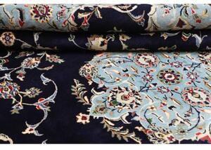 Tappeto Kashmar Medaglione Floreale Blu Scuro Celeste 216x322 Cm