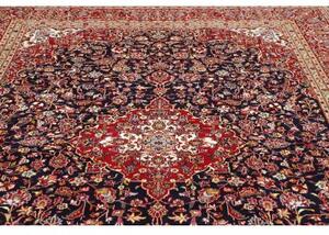 Tappeto Ardakan Medaglione Floreale Rosso Blu Scuro 248x360 Cm