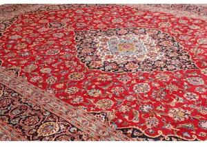 Tappeto Ardakan Medaglione Floreale Rosso Blu Scuro 295x453 Cm