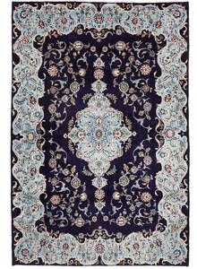 Tappeto Kashmar Medaglione Floreale Blu Scuro Celeste 216x322 Cm