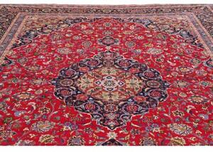 Tappeto Kashmar Medaglione Floreale Rosso Blu Scuro 295x397 Cm