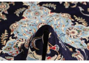 Tappeto Kashmar Medaglione Floreale Blu Scuro Celeste 216x322 Cm