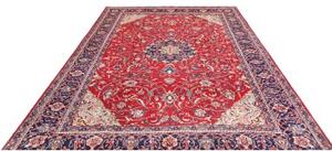 Tappeto Sarough Medaglione Floreale Rosso Blu 212x314 Cm