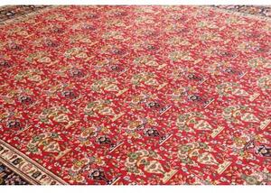 Tappeto Tabriz Floreale Rosso Blu Scuro 303x385 Cm