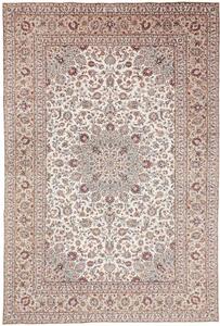 Tappeto Kashan Medaglione Floreale Avorio Grigio 242x360 Cm