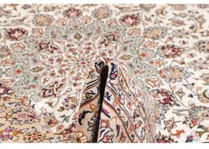 Tappeto Kashan Medaglione Floreale Avorio Grigio 242x360 Cm