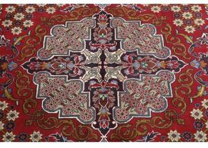 Tappeto Nadjafabad Stilizzato Rosso Blu Scuro 294x515 Cm