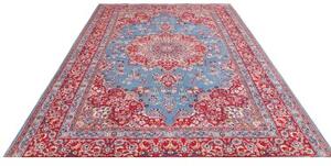Tappeto Moud Medaglione Floreale Azzurro Rosso 195x300 Cm