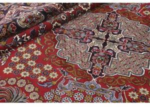 Tappeto Nadjafabad Stilizzato Rosso Blu Scuro 294x515 Cm