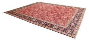 Tappeto Tabriz Floreale Rosso Blu Scuro 303x385 Cm