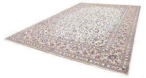 Tappeto Kashan Medaglione Floreale Avorio Blu 295x400 Cm