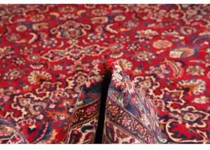 Tappeto Mashad Medaglione Floreale Rosso Blu Scuro 290x375 Cm