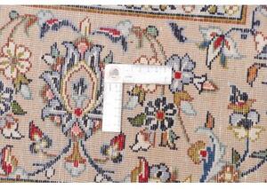 Tappeto Kashan Medaglione Floreale Avorio Grigio 242x360 Cm