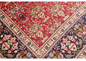 Tappeto Tabriz Floreale Rosso Blu Scuro 303x385 Cm