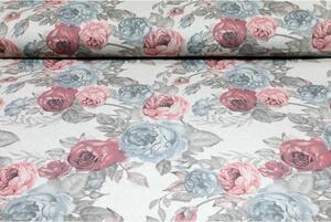 Tessuto decorativo vintage Rose, h. 140 cm