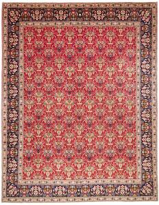 Tappeto Tabriz Floreale Rosso Blu Scuro 303x385 Cm