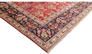 Tappeto Tabriz Floreale Rosso Blu Scuro 303x385 Cm