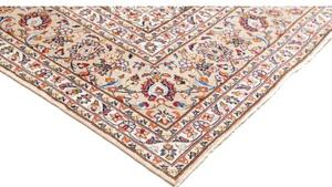 Tappeto Kashan Medaglione Floreale Avorio Grigio 242x360 Cm