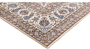 Tappeto Kashan Medaglione Floreale Avorio Blu 288x404 Cm