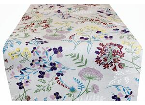 Tessuto al metro - tela - fiori di prato, h. 140 cm
