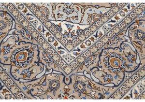Tappeto Kashan Medaglione Floreale Avorio Beige 248x358 Cm