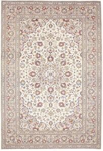Tappeto Kashan Medaglione Floreale Avorio Beige 200x300 Cm