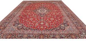 Tappeto Ardakan Medaglione Floreale Rosso Blu Scuro 310x410 Cm