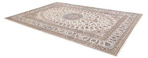Tappeto Kashan Medaglione Floreale Avorio Blu 288x404 Cm
