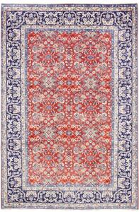 Tappeto Kashan Floreale Rosso Blu Scuro 197x295 Cm